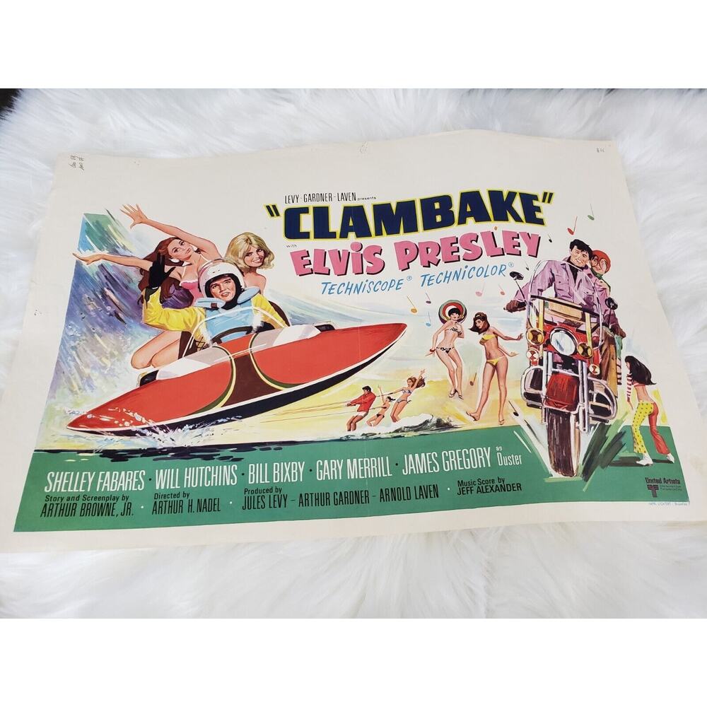 CLAMBAKE ELVIS PRESLEY Belgian movie poster ROBERT McGINNIS‎ 1967
